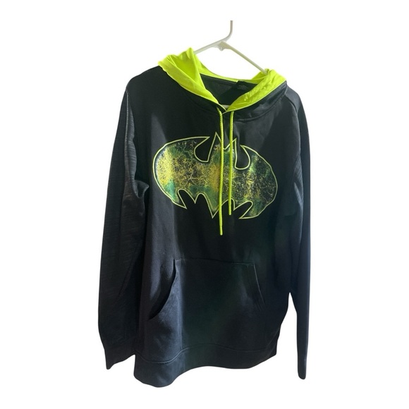 D.C Comics Black Hoodie with Green Batman Logo - Picture 3 of 6